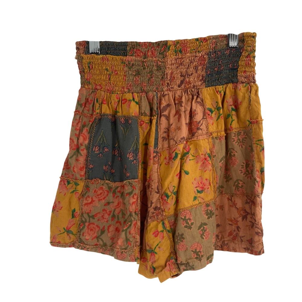 Earthbound Boho Patchwork Smock High Waisted Cott… - image 3